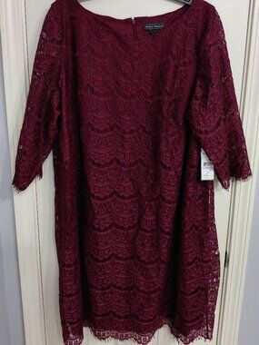 Maroon Lace Dress